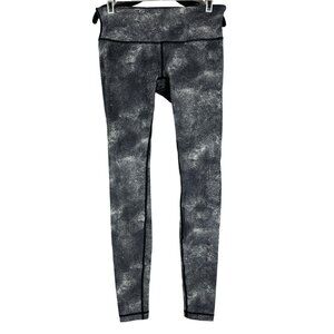 Lululemon Womens Size 6 High-Waisted Leggings Black & White Pattern